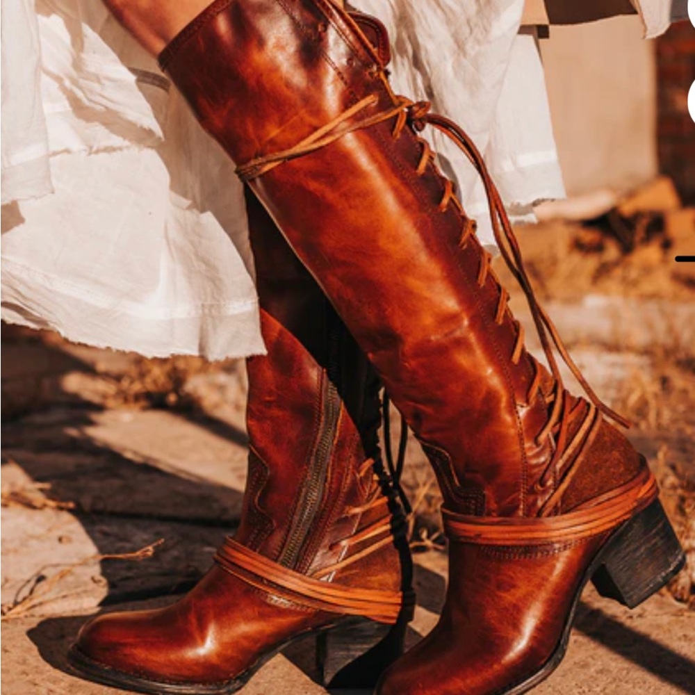 Freebird Brown Leather Boots - Size 10